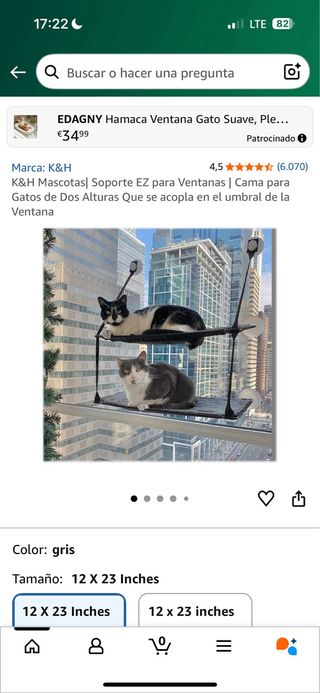 Cama Doble para Gatos EZ Mount Kitty Sill