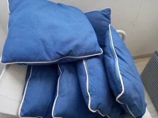 6 Cojines Azul 14x14cm