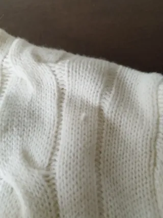 Maglione collo alto Egg family bianco