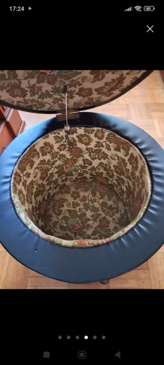 Puff Años 60 Negro y Multicolor