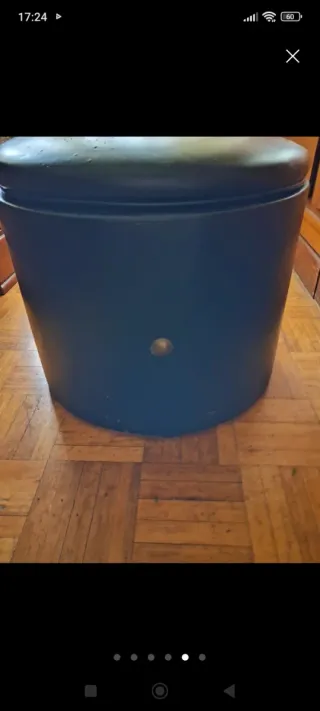 Puff Años 60 Negro y Multicolor