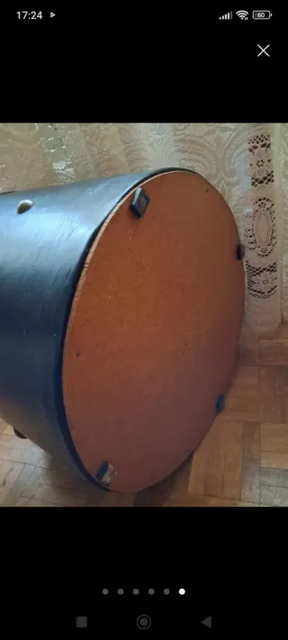 Puff Años 60 Negro y Multicolor