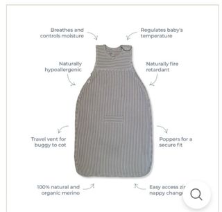 Saco dormir Merino Kids lana y algodón orgánico