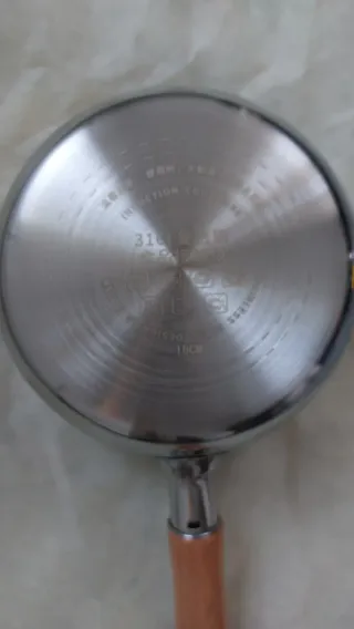 Cacerola 18 cm Acero Inoxidable Mango Madera