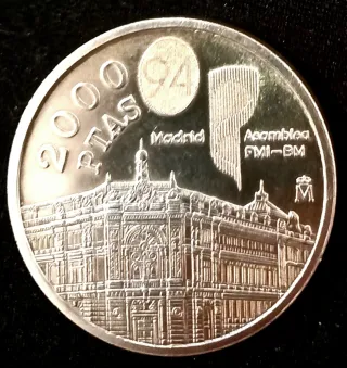 Moneda 2000 Pesetas FMI Madrid 1994