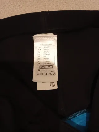 Culotte ciclismo niño negro