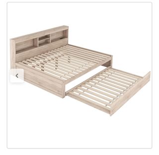 Mueble Cama con mesita de noche y led + cama nido