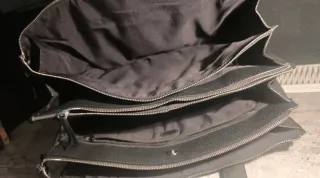 Bolso portafolio negro imitación piel