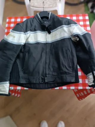 Cazadora de piel para moto, talla L