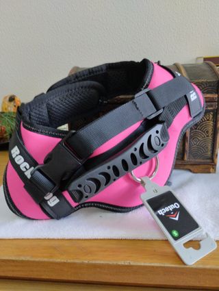 Arnés para perro Rockdog rosa y negro