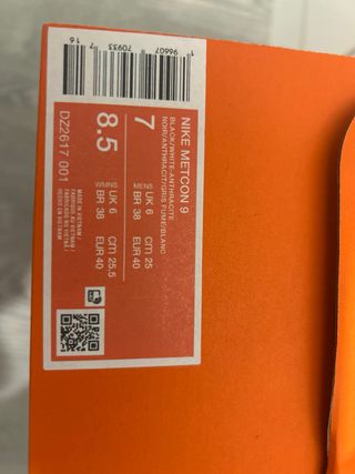 Zapatillas Nike Metcon 9 Negras talla 40