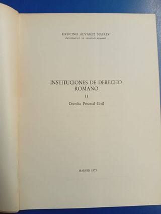 Instituciones de derecho romano - II