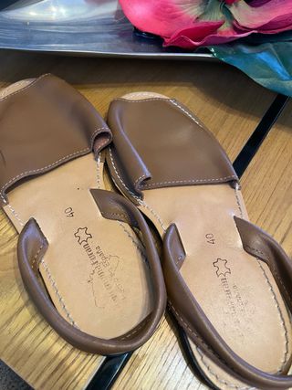 Sandalias Mallorquinas Hombre Marrones Talla 40