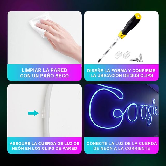 Tira LED Neón 5m RGB Bluetooth