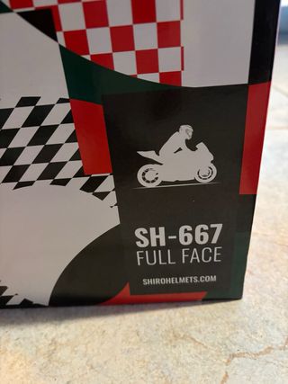 Casco de moto SHIRO blanco y rojo