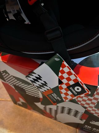 Casco de moto SHIRO blanco y rojo