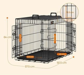 Jaula para Perros Feandrea Plegable 2 Puertas L