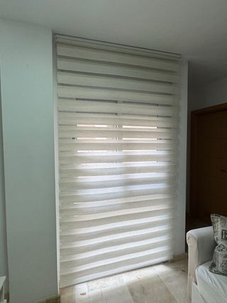 Estor Noche/Día Beige Poliéster 135x200