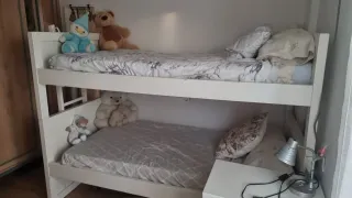 Literas blancas de madera 90cm