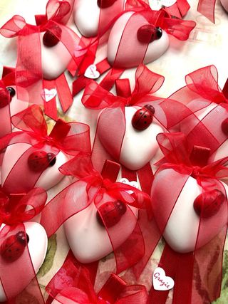 Segnaposto Cuore Coccinella Bomboniera