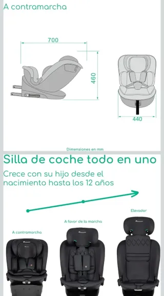 Silla evolutiva bebe Coche 360 i-size. Bebeconfort