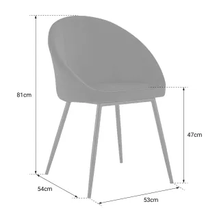 PACK 2 SILLAS TERCIOPELO ROSA VINTAGE