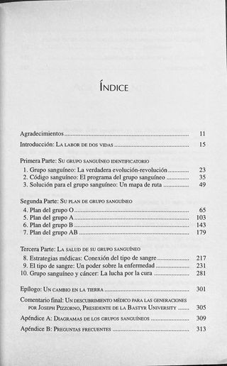Grupos sanguineos y la alimentacion: Un program...