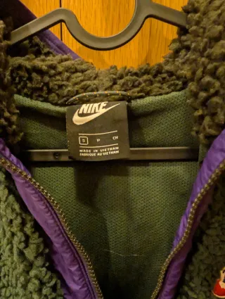 Nike Sherpa Fleece Hoodie Verde y Morado