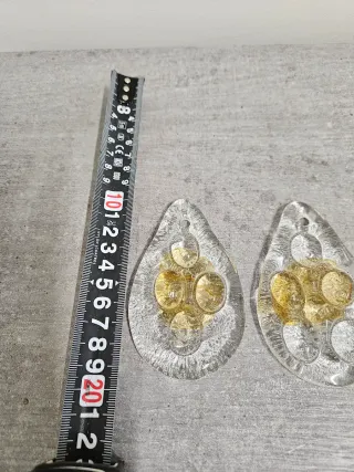 Lote 4 apliques cristal lámpara.