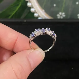 Anillo Plata Tanzanita Natural