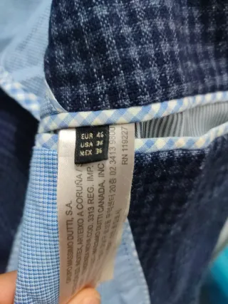 Americana hombre talla 44 azul/gris