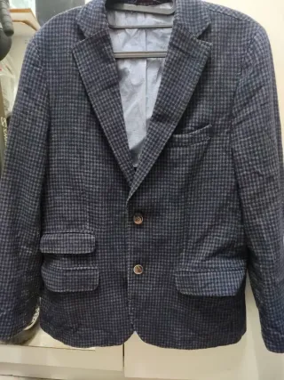 Americana hombre talla 44 azul/gris