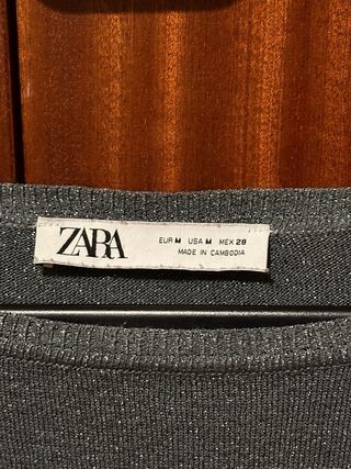 Blusa Zara Gris Talla M
