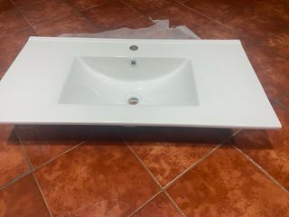 Lavabo Max 91x18x46cm Porcelana Blanca