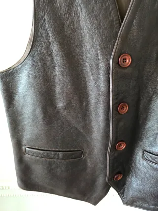 Chaqueta de cuero ID marrón