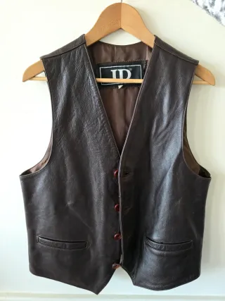 Chaqueta de cuero ID marrón