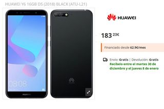 Télefono Móvil Huawei ATU-L21 Negro