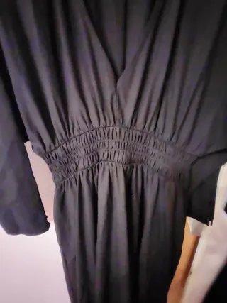 Vestido Midi Negro Zara TALLA XL