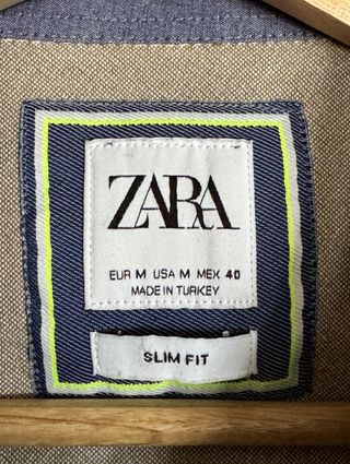 Camisa Zara bege/cinza