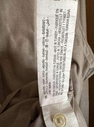 Camisa Zara bege/cinza