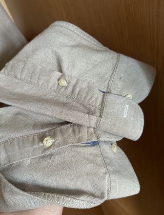 Camisa Zara bege/cinza