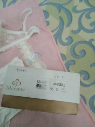 Conjunto Lencería Novia Beige y Blanco