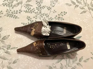 Zapatos de tacón Mara piel marrón talla 39