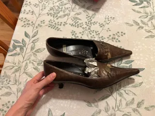 Zapatos de tacón Mara piel marrón talla 39