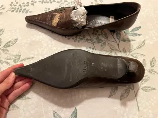 Zapatos de tacón Mara piel marrón talla 39