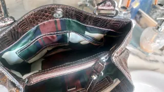 Bolso Guess Piel Marrón Dorado