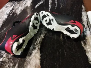 Zapatillas Adidas Fútbol Niño Negras Rojas