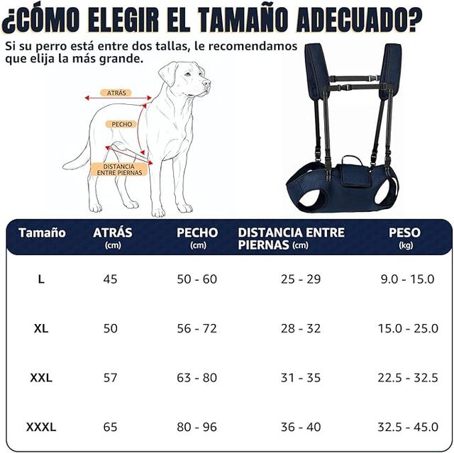 SlowTon Arnés Lift Perros Grandes Cuerpo Completo