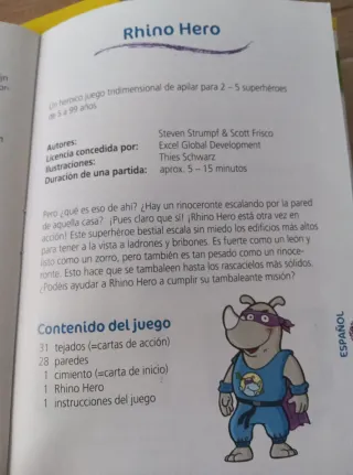 Rhino Hero Juego de Mesa Haba