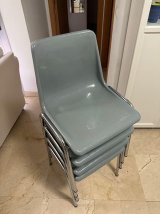 Sillas vintage comedor/escritorio grises